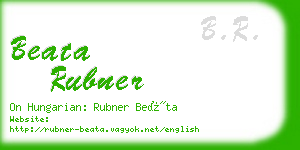 beata rubner business card
